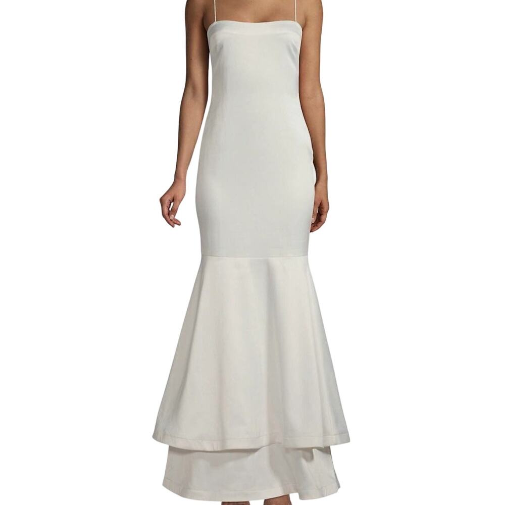 Revolve LIKELY Aurora Women's Maxi Mermaid Prom Gown White MSRP $398 Size 6 - Picture 1 of 9